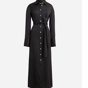 J Crew Drapey Crepe Shirt Dress
